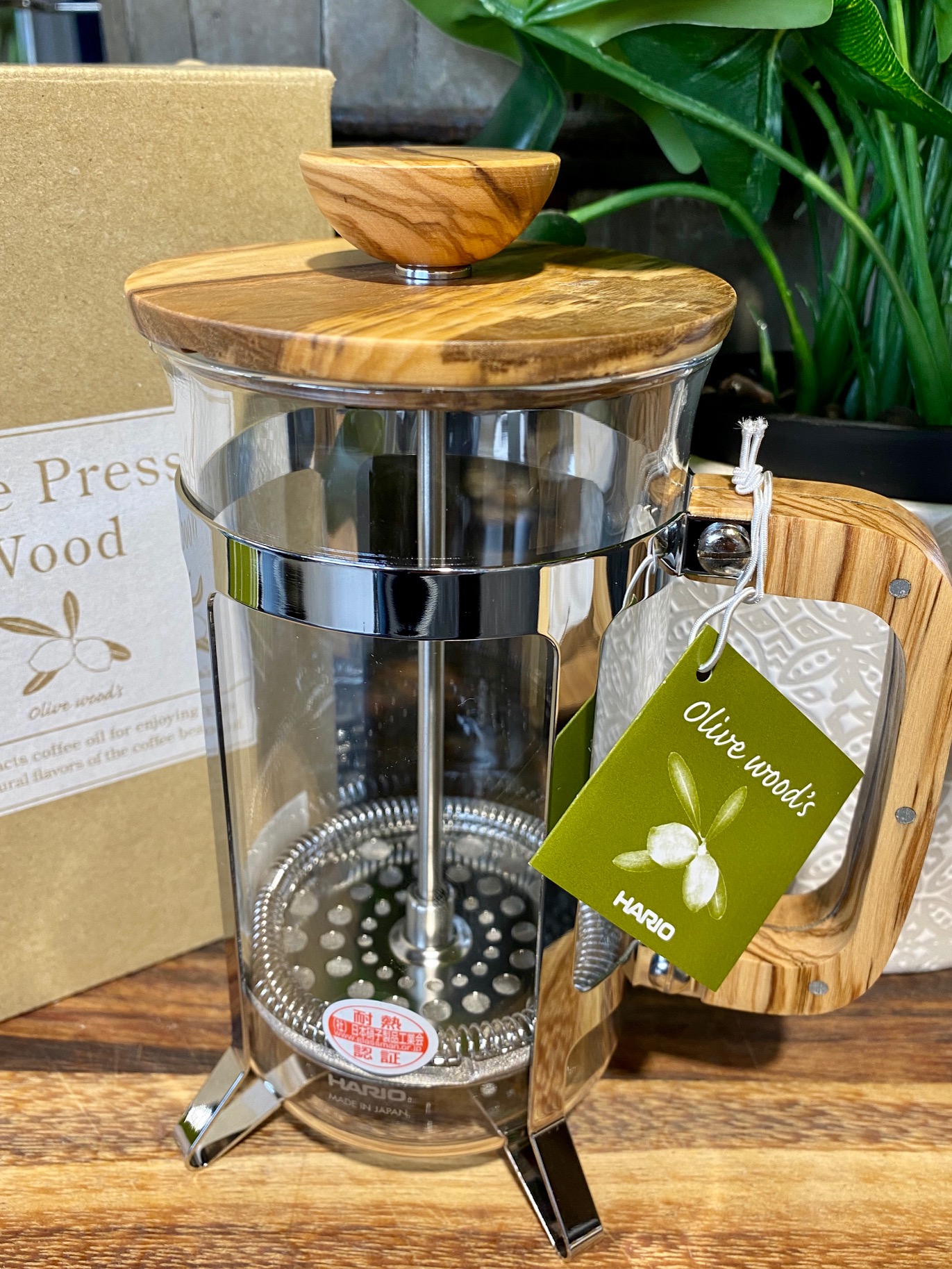 Hario Olive Wood Plunger 600ml | Coffee Lab